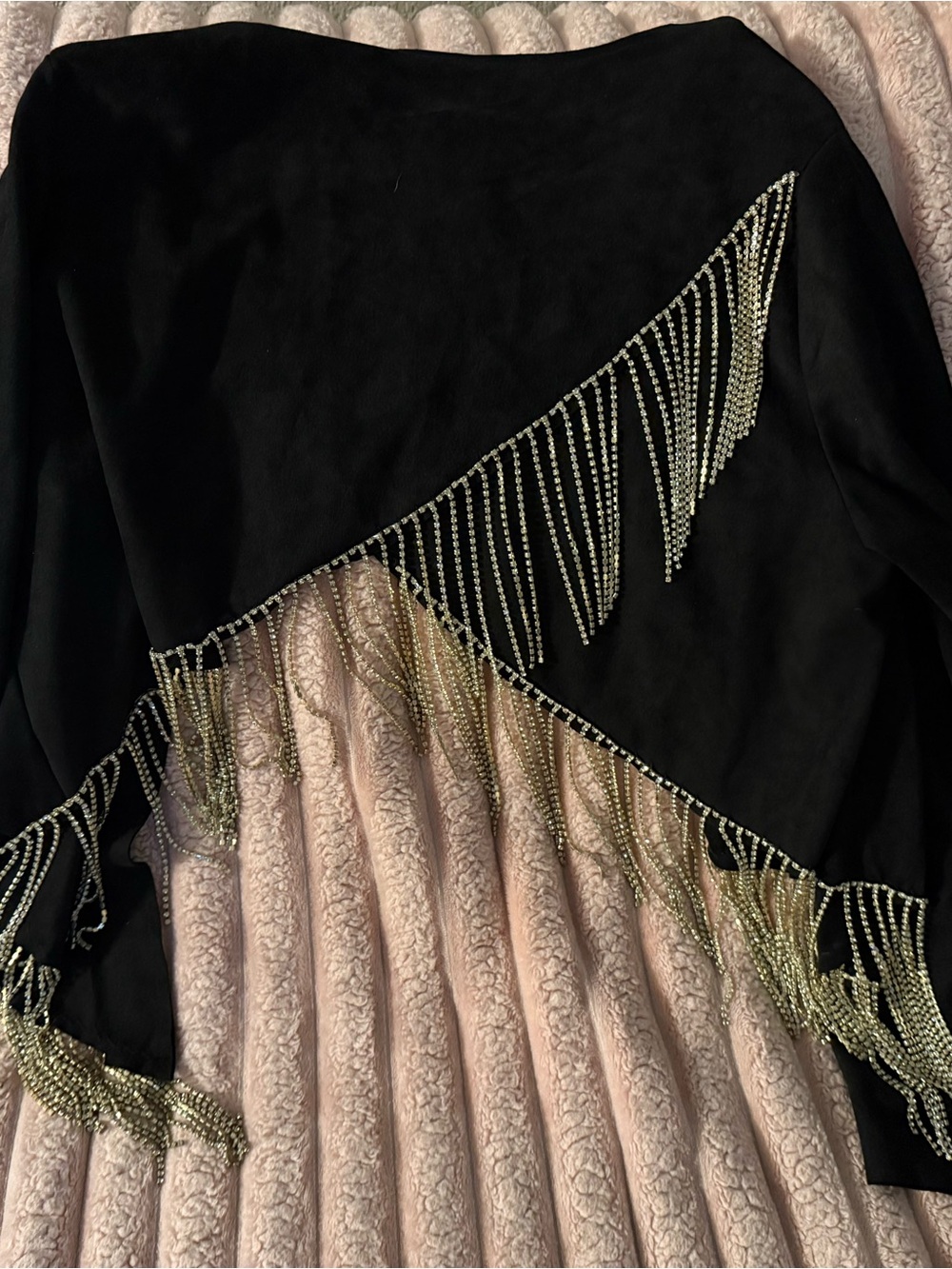 Black Women’s Fringe-Embellished Sweater